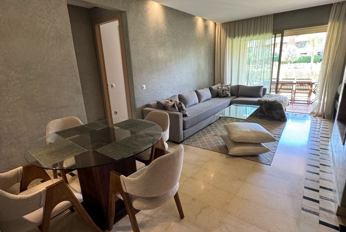 Appartement Rez-de-Jardin Meublé à Louer – Prestigia, Marrakech