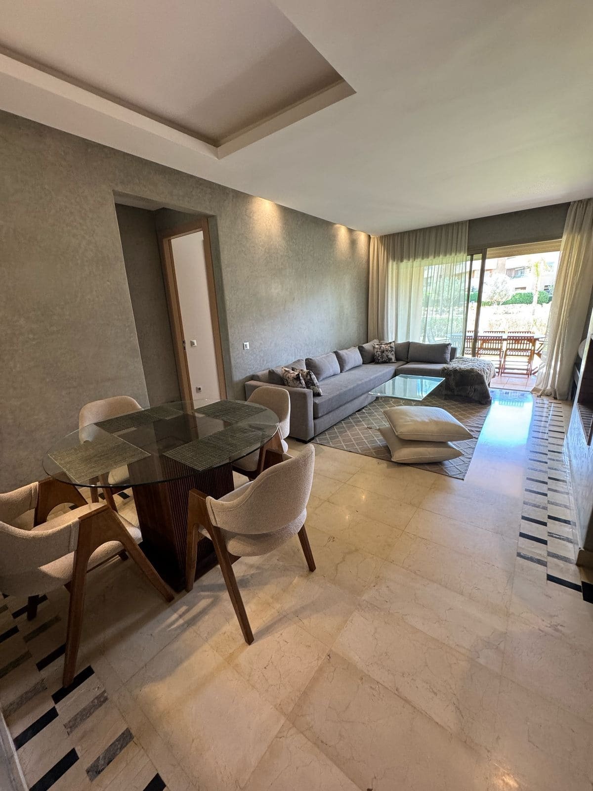Appartement Rez-de-Jardin Meublé à Louer – Prestigia, Marrakech
